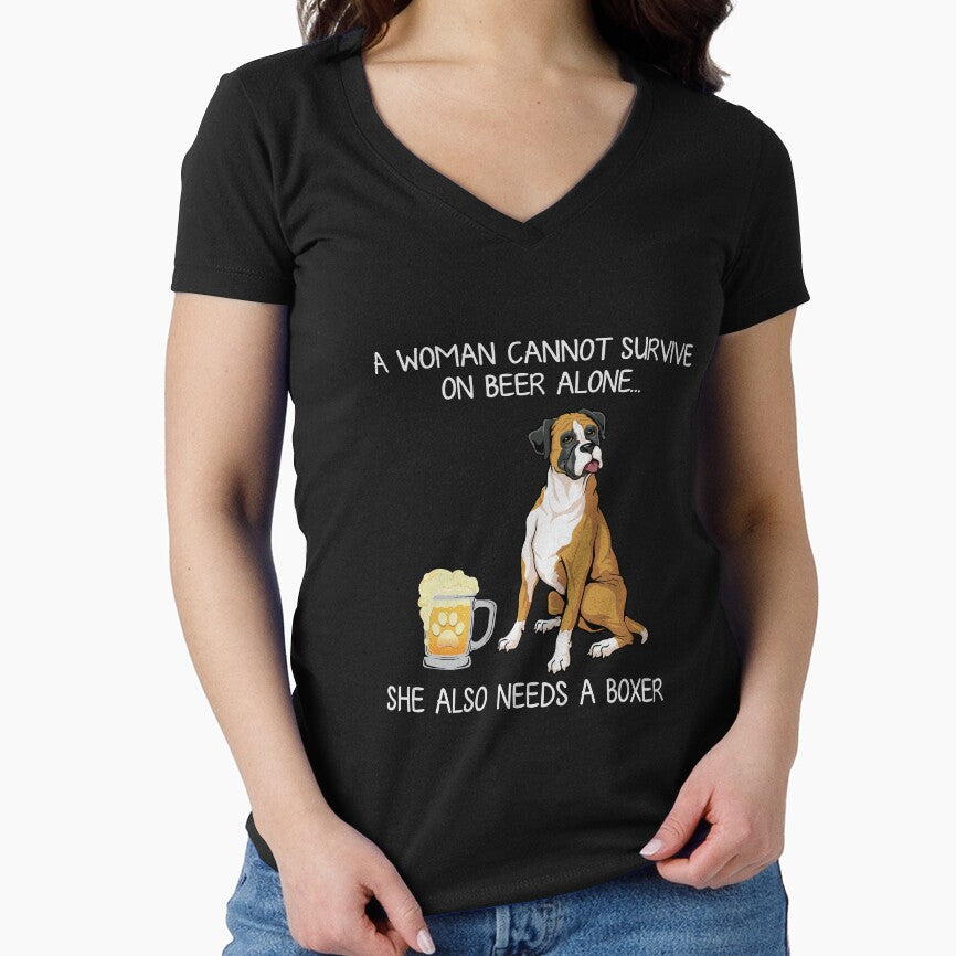 Boxer Mom and Beer Funny dog gift by TeeDoozy T-Shirts, Hoodie, Sweatshirt | BlankRebels.com (Image 1)