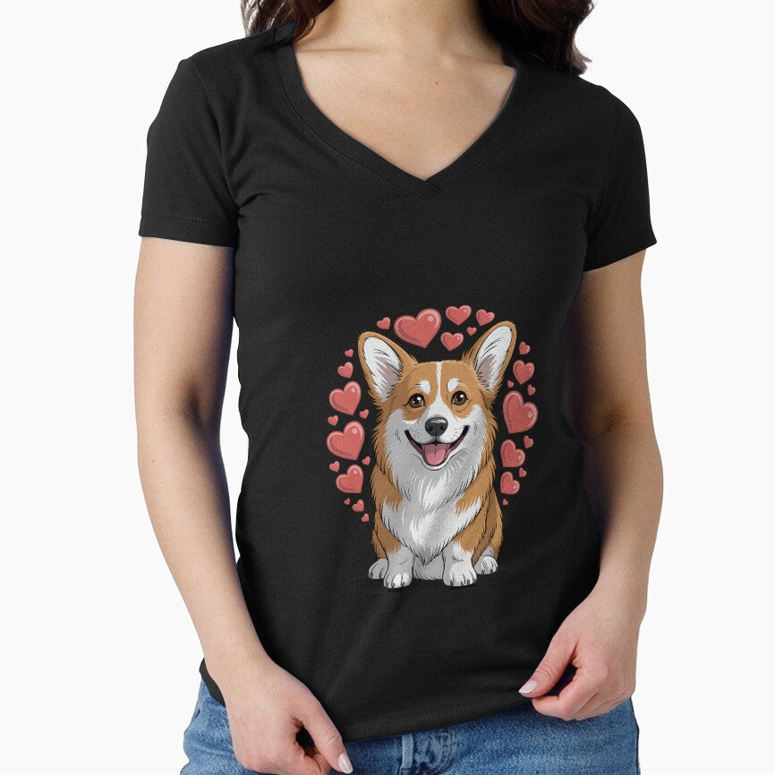 Dog Lover Valentine's Day Corgi Dog Valentine's Day by EllenJast T-Shirts, Hoodie, Sweatshirt | BlankRebels.com (Image 1)