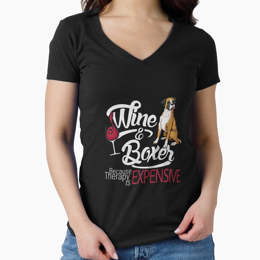 Wine and Boxer Funny gift by TeeDoozy T-Shirts, Hoodie, Sweatshirt | BlankRebels.com (Image 1)