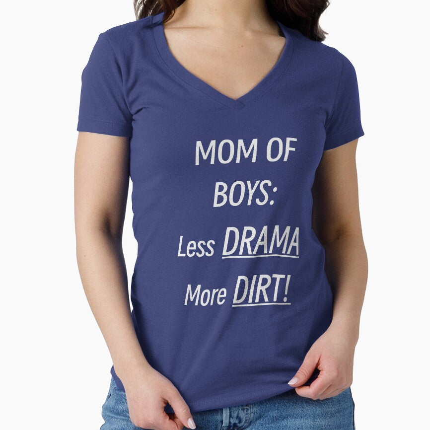 Mom of Boys: Less Drama More Dirt by Alexandrea Lake T-Shirts, Hoodie, Sweatshirt | BlankRebels.com (Image 1)