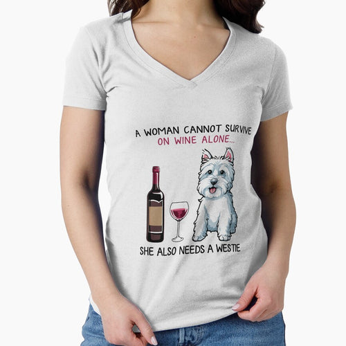 Westie and wine Funny dog by TeeDoozy T-Shirts, Hoodie, Sweatshirt | BlankRebels.com (Image 1)