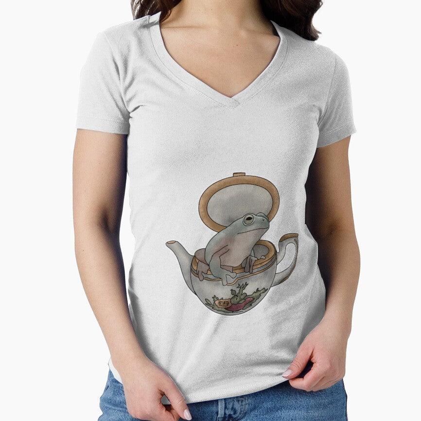 Froggy in a teapot by CarsonsCanvas T-Shirts, Hoodie, Sweatshirt | BlankRebels.com (Image 1)