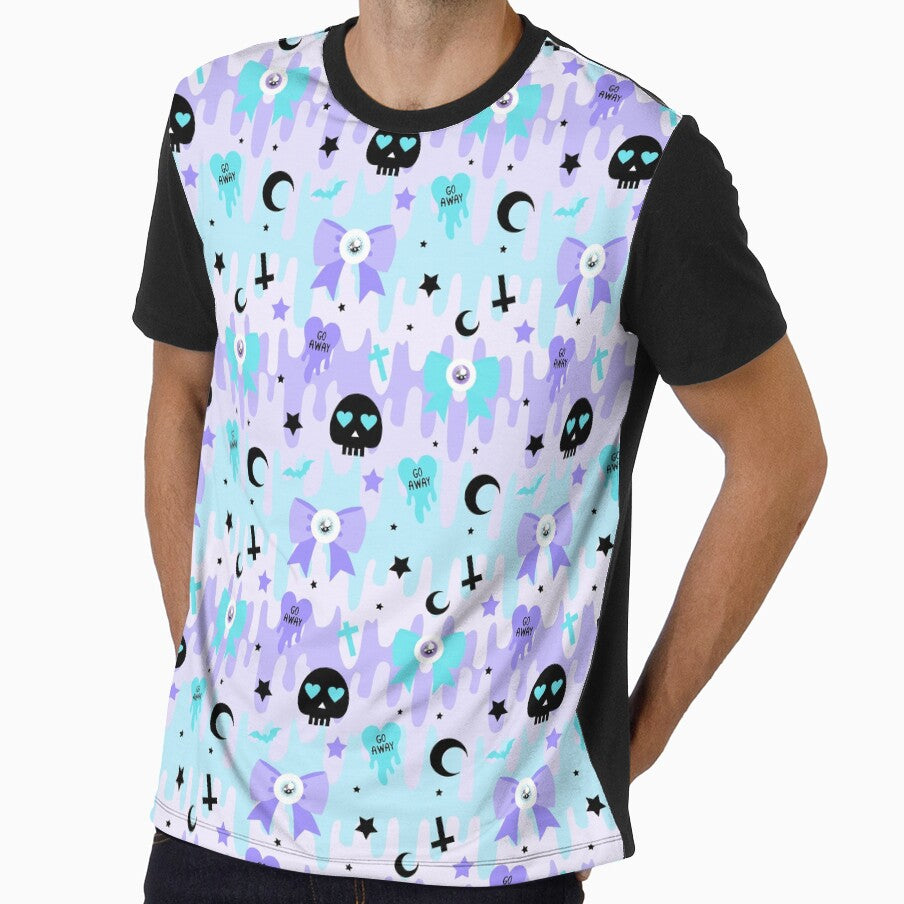 pastel goth blue skull yami kawaii goth by Kink Collective