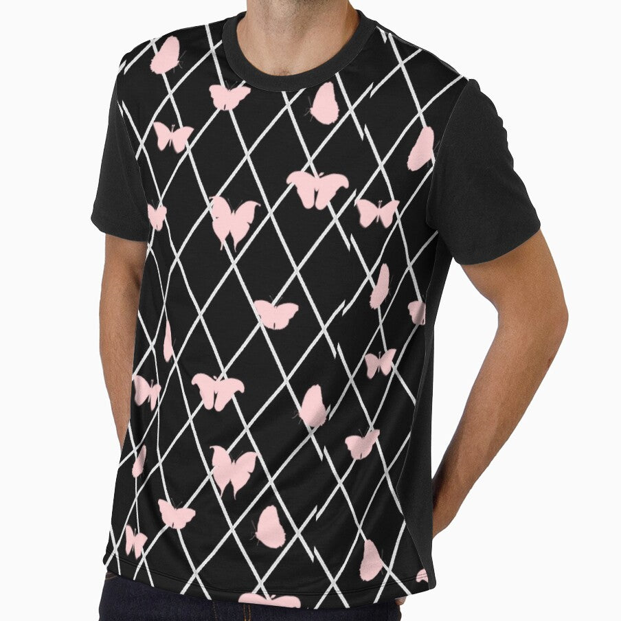 Pink and Black Lattice Butterflies by BoneArtPetite