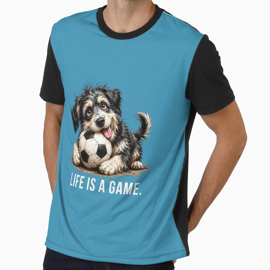 Life is a Game – Soccer Scruffy Dog Illustration by PAPIRO SIGLO XXI