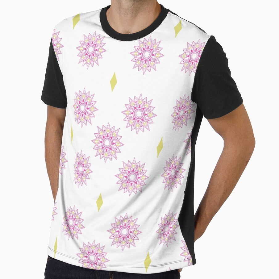 Flower patterns magenta on white by Chaoticzarts
