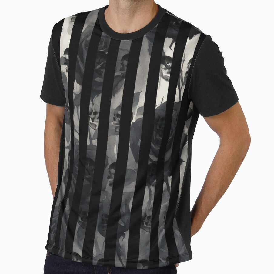 Skull and Roses Gothic Pattern Hard black and white by cr6zym1nd