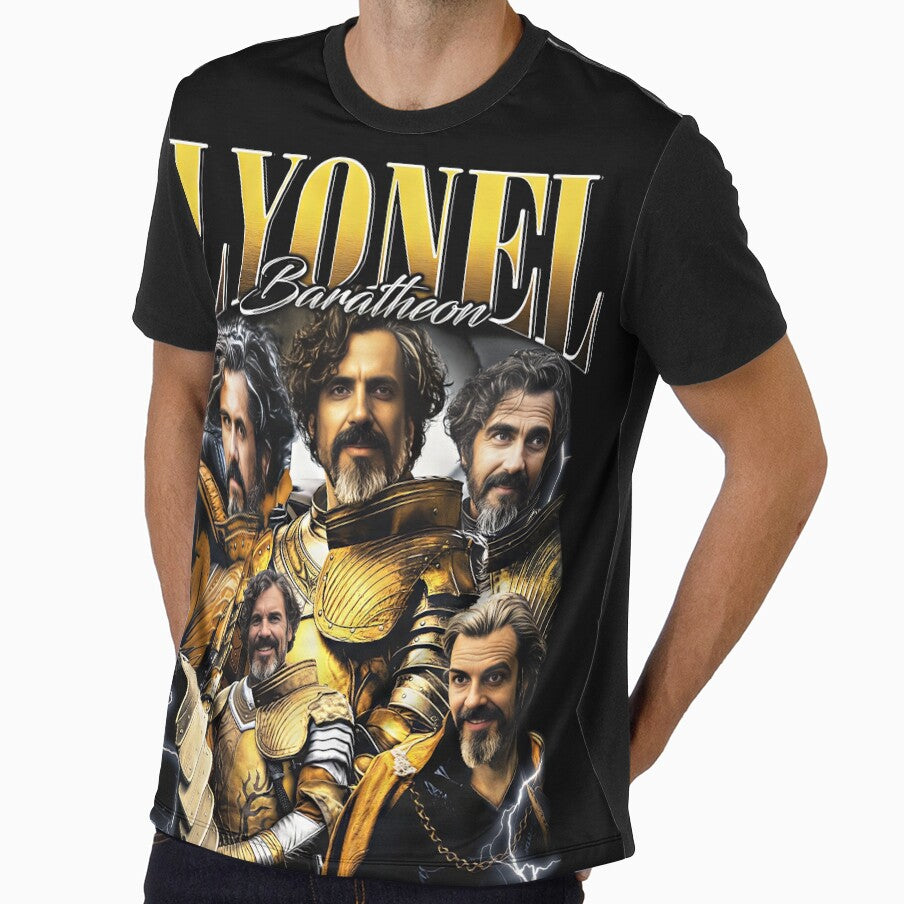 Lyonel Baratheon Vintage Collage T-Shirt, A Knight of the Seven Kingdoms Retro Character Tee by Rhastasnixon