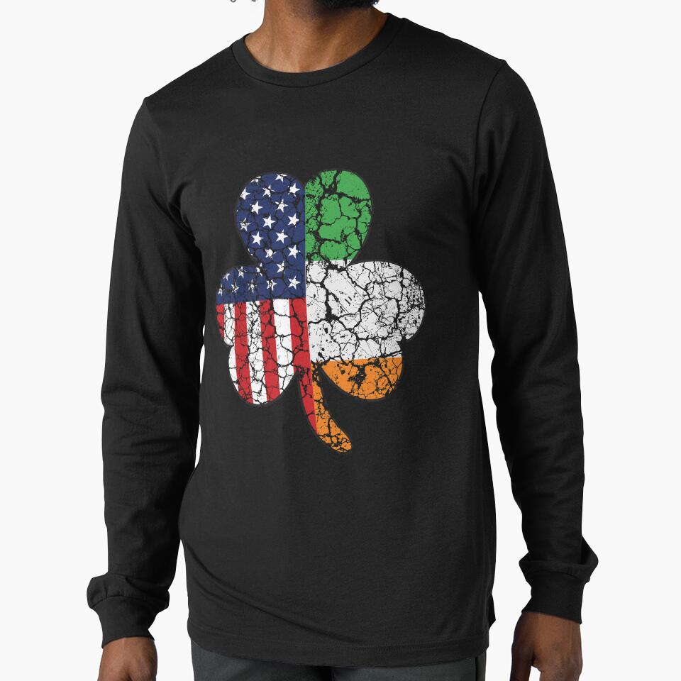 Shamrock Irish American Flag St Patricks Day Clover Leaf by Hananiah Merch T-Shirts, Hoodie, Sweatshirt (Image 1)