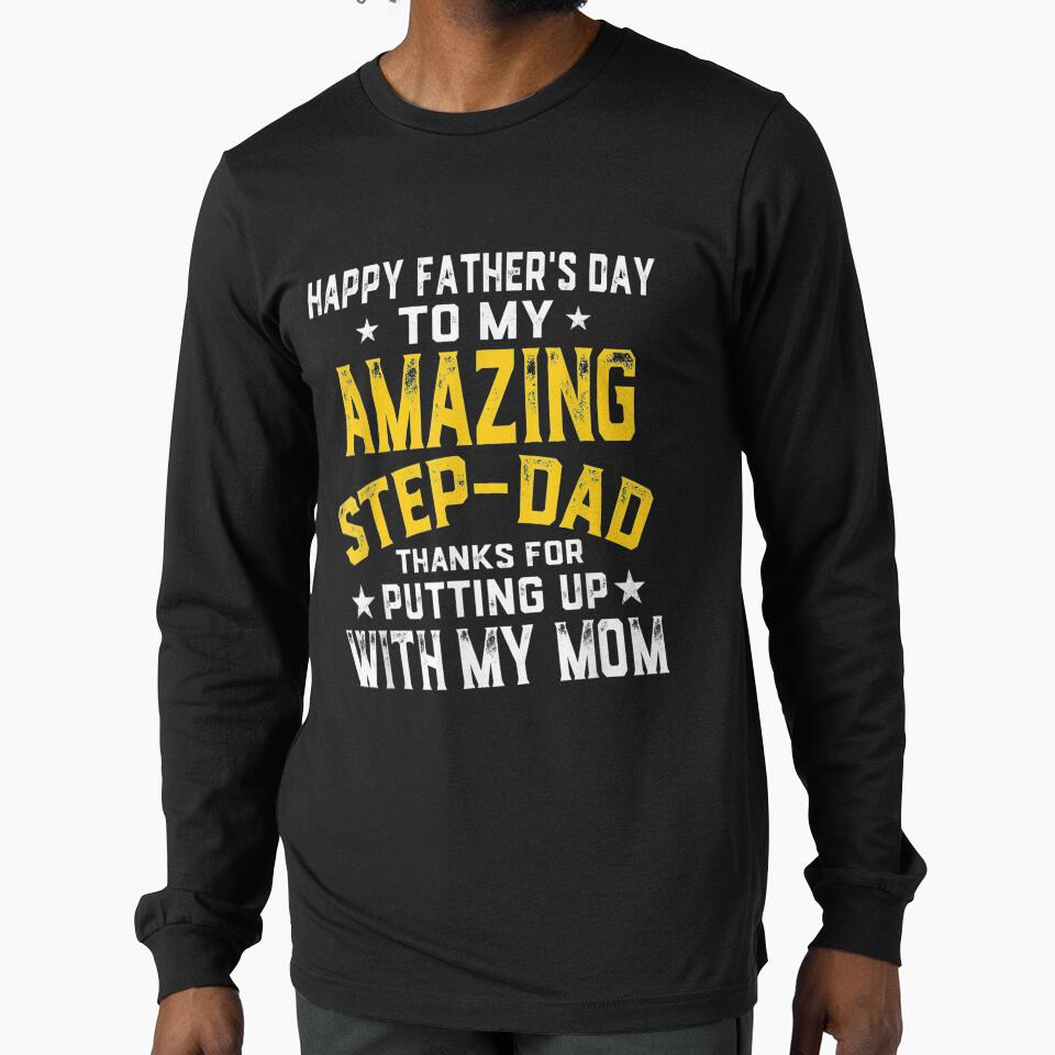 Happy Father's Day Step Dad by maizreo T-Shirts, Hoodie, Sweatshirt | BlankRebels.com (Image 1)