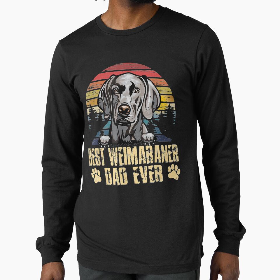 Vintage Best Weimaraner Dad Ever Funny Dog Dad by maizreo T-Shirts, Hoodie, Sweatshirt | BlankRebels.com (Image 1)