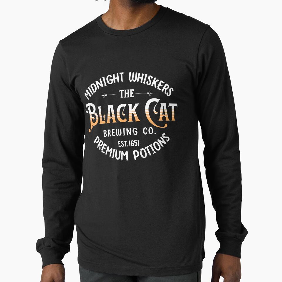 Funny Black Cat Halloween Potions by onthemovedesign T-Shirts, Hoodie, Sweatshirt | BlankRebels.com (Image 1)