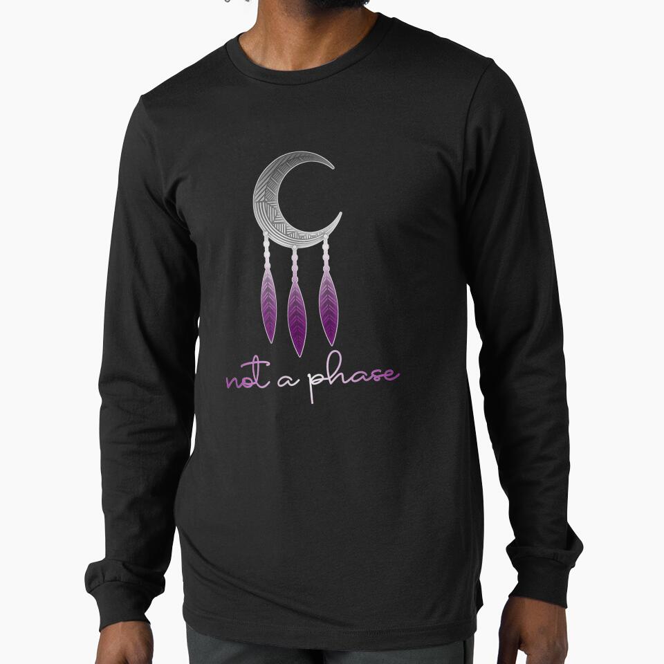 Asexual Celestial Not A Phase Ace Pride Flag Moon Boho by servantdep T-Shirts, Hoodie, Sweatshirt | BlankRebels.com (Image 1)