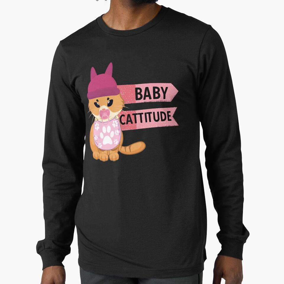 BABY CATTITUDE - Funny Cat Pictures with cat sayings and captions by FunnyCatsFam T-Shirts, Hoodie, Sweatshirt (Image 1)