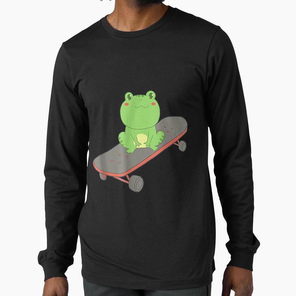 Frog On Skateboard by cysandy T-Shirts, Hoodie, Sweatshirt | BlankRebels.com (Image 1)