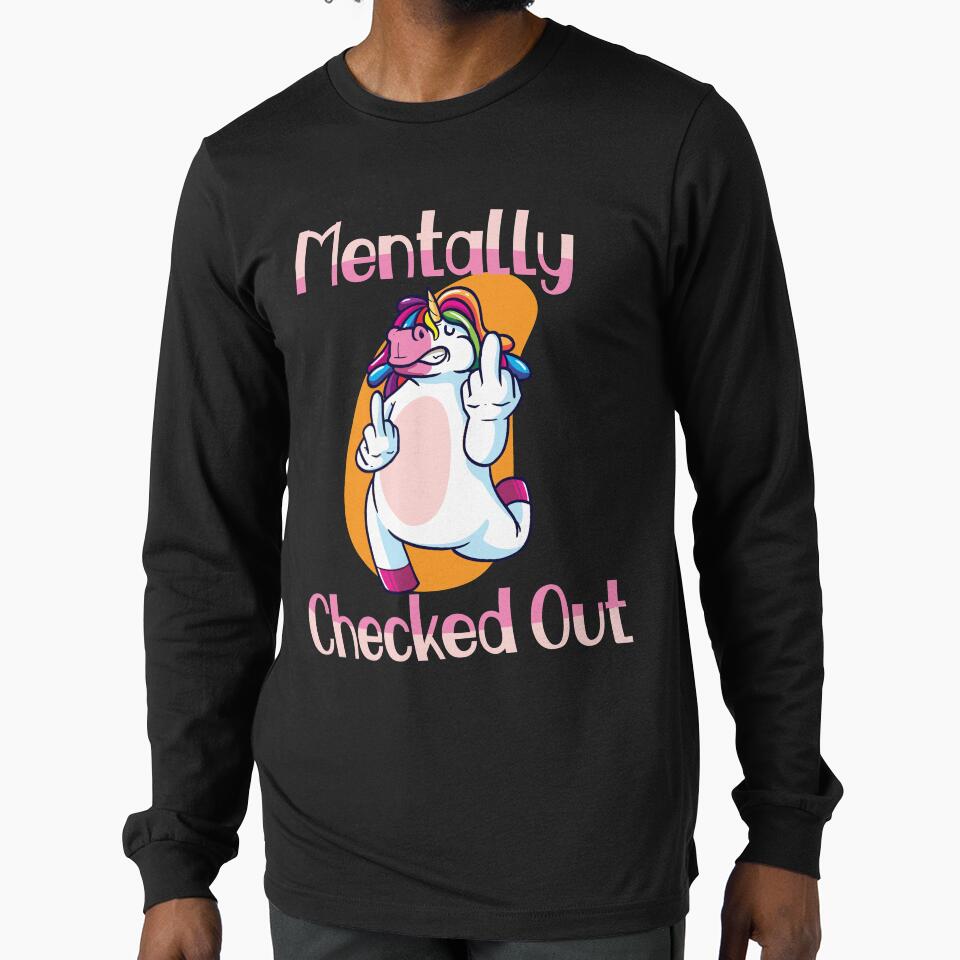 Mentally Checked Out Gift for Women and Girls by Drathaar T-Shirts, Hoodie, Sweatshirt | BlankRebels.com (Image 1)