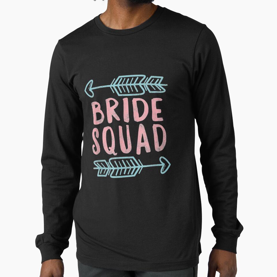 Bride Squad Bridesmaid Matching Bachelorette Party Wedding by bar0zysbertha T-Shirts, Hoodie, Sweatshirt (Image 1)