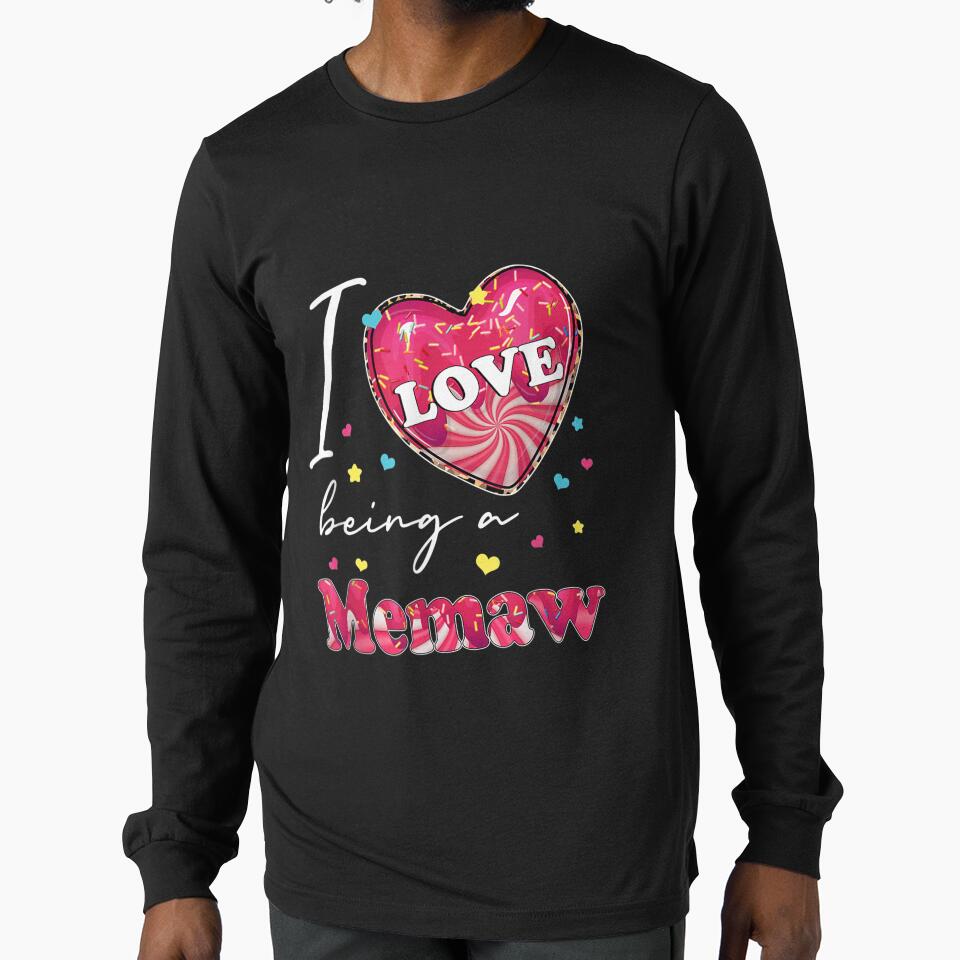 Funny Heart Love Being Memaw Family Matching Valentines Day by laurenm233 T-Shirts, Hoodie, Sweatshirt (Image 1)
