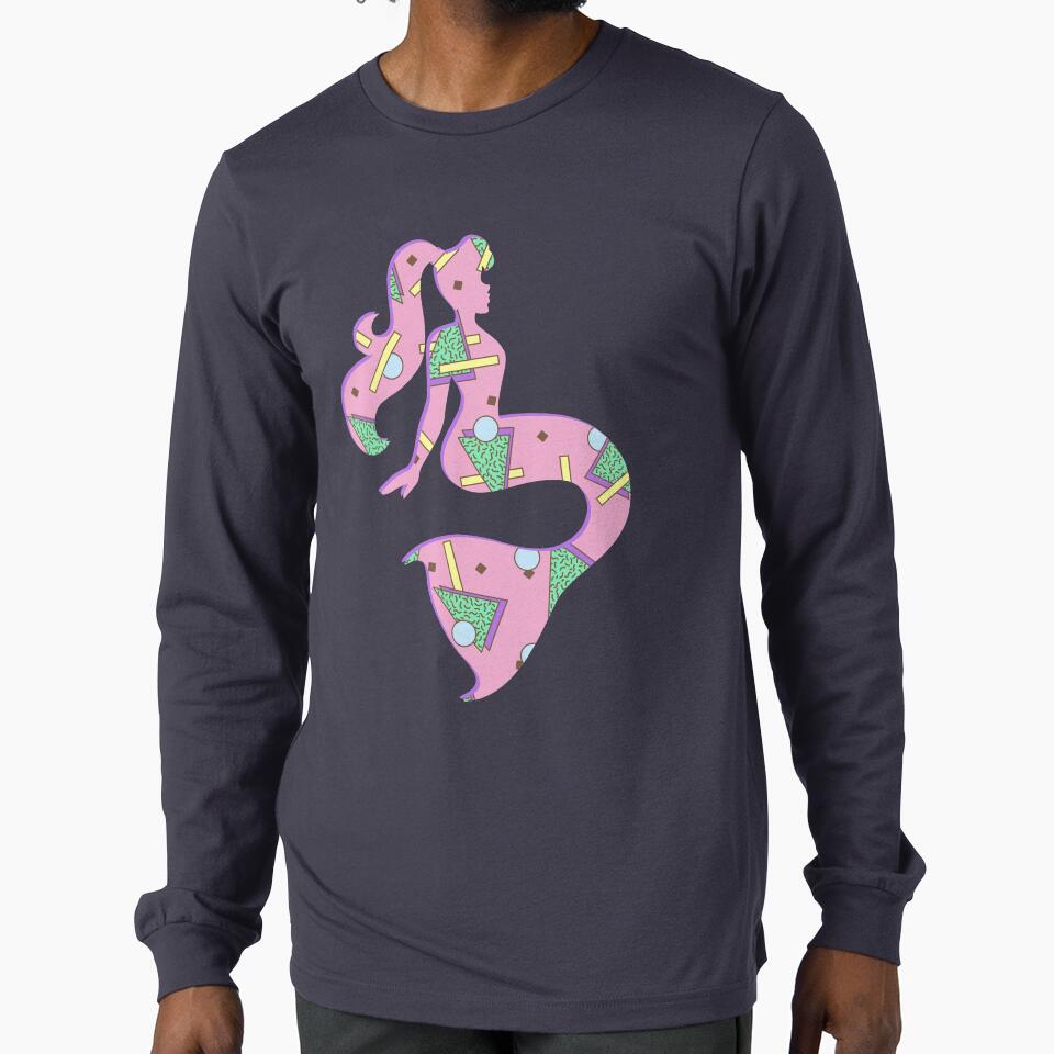 Rad 90s Pattern Mermaid by Tiny Siren Animation T-Shirts, Hoodie, Sweatshirt | BlankRebels.com (Image 1)