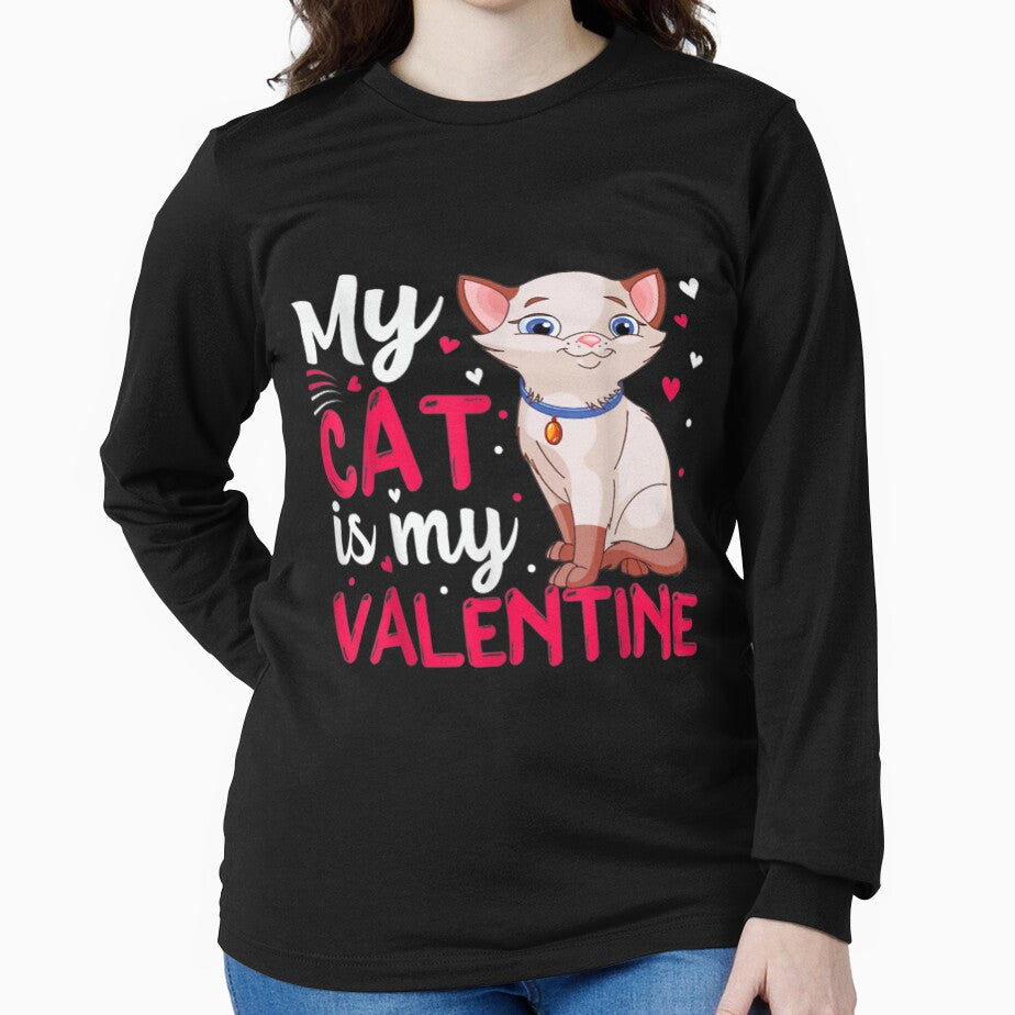 My Cat Is My Valentine Cat Lover Gift by cysandy T-Shirts, Hoodie, Sweatshirt | BlankRebels.com (Image 2)