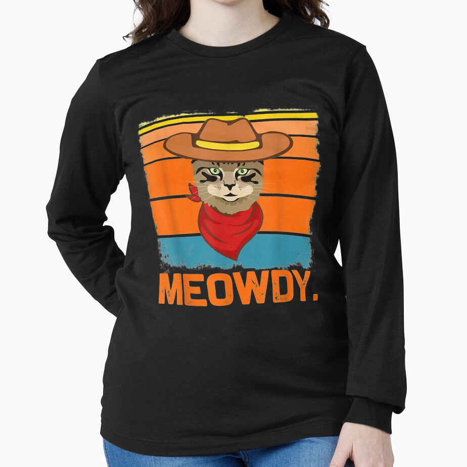 Meowdy Meow Howdy Cowboy Cat Lover Gift by rubysheila T-Shirts, Hoodie, Sweatshirt | BlankRebels.com (Image 2)