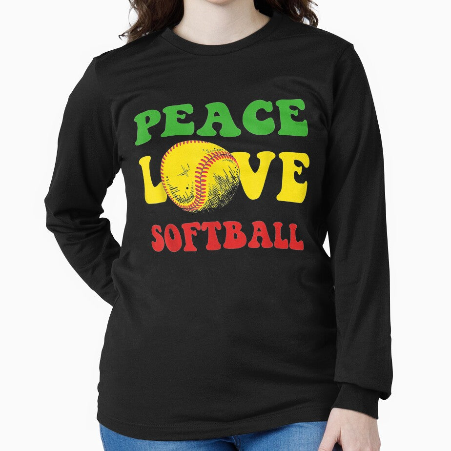 American Sports Lover Hippie Peace Softball Player Softball by tashiav T-Shirts, Hoodie, Sweatshirt (Image 2)