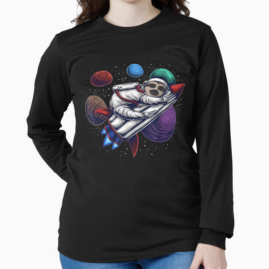 Astronaut Sloth In Plants Stars Moon Galaxy Rocket by beata155 T-Shirts, Hoodie, Sweatshirt | BlankRebels.com (Image 2)