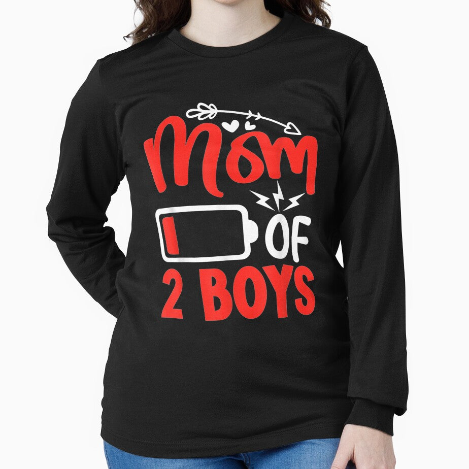 Mom Of 2 Boys Mothers Day Gift by sheilase T-Shirts, Hoodie, Sweatshirt | BlankRebels.com (Image 2)