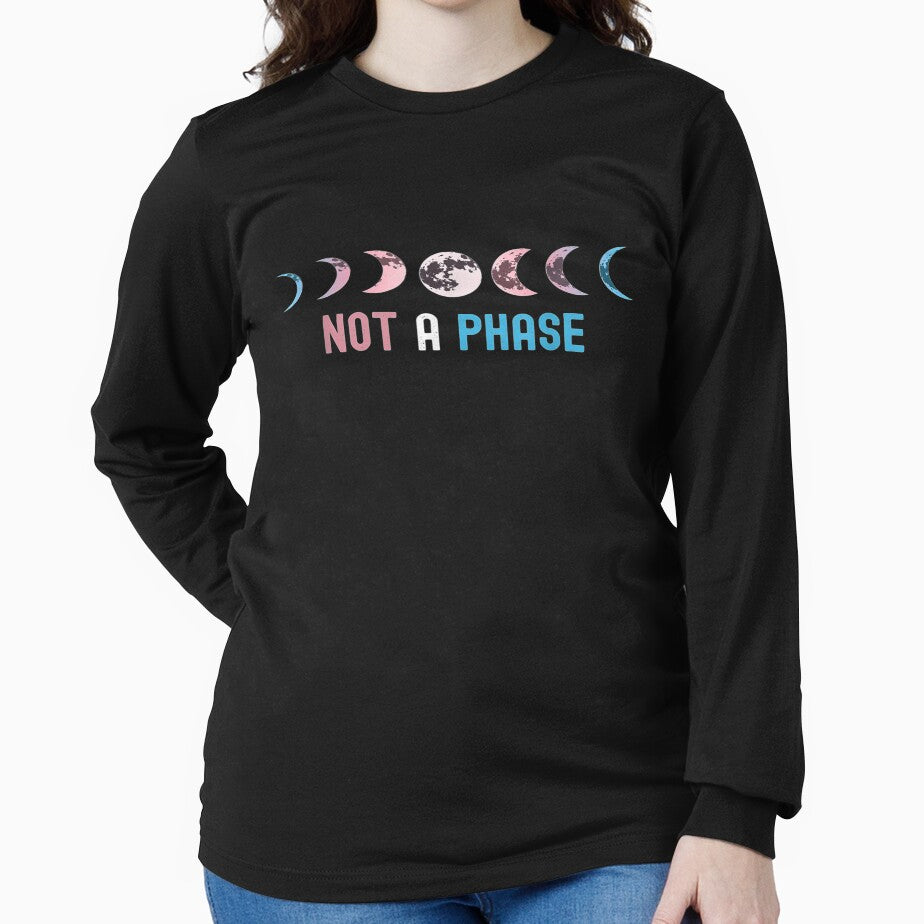 Not A Phase Transgender Lgbtq Trans Pride Flag Moon by saigeorion T-Shirts, Hoodie, Sweatshirt | BlankRebels.com (Image 2)