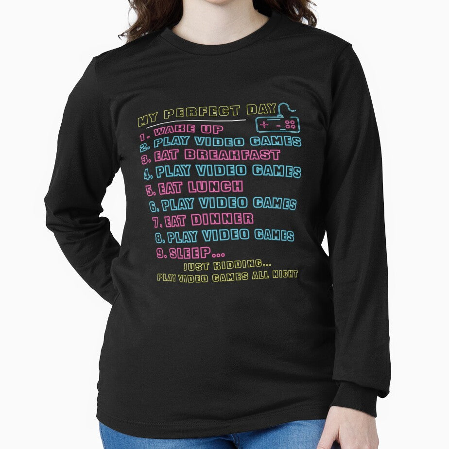 My Perfect Day Play Video Games for Girl, boy, or teenager by buy-on-demand T-Shirts, Hoodie, Sweatshirt (Image 2)