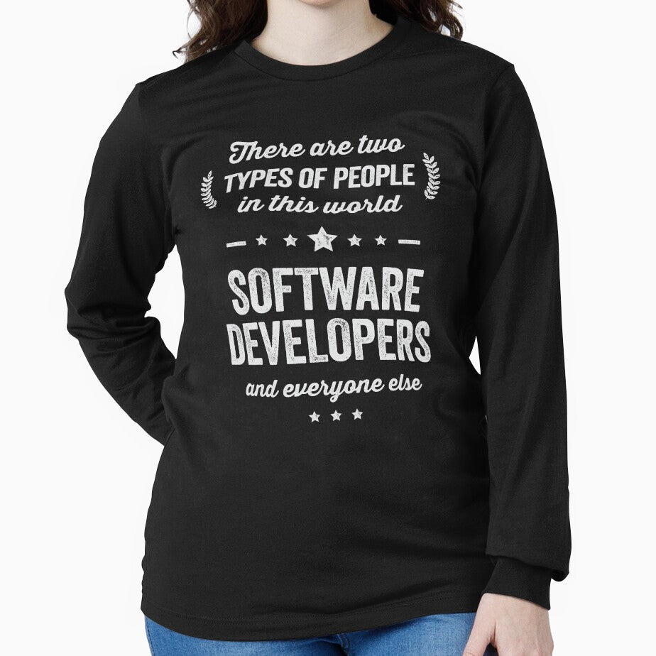 Funny Two Types of People Software Developers and Everyone Else by Uppercase Tees Hoodie, Sweatshirt (Image 2)
