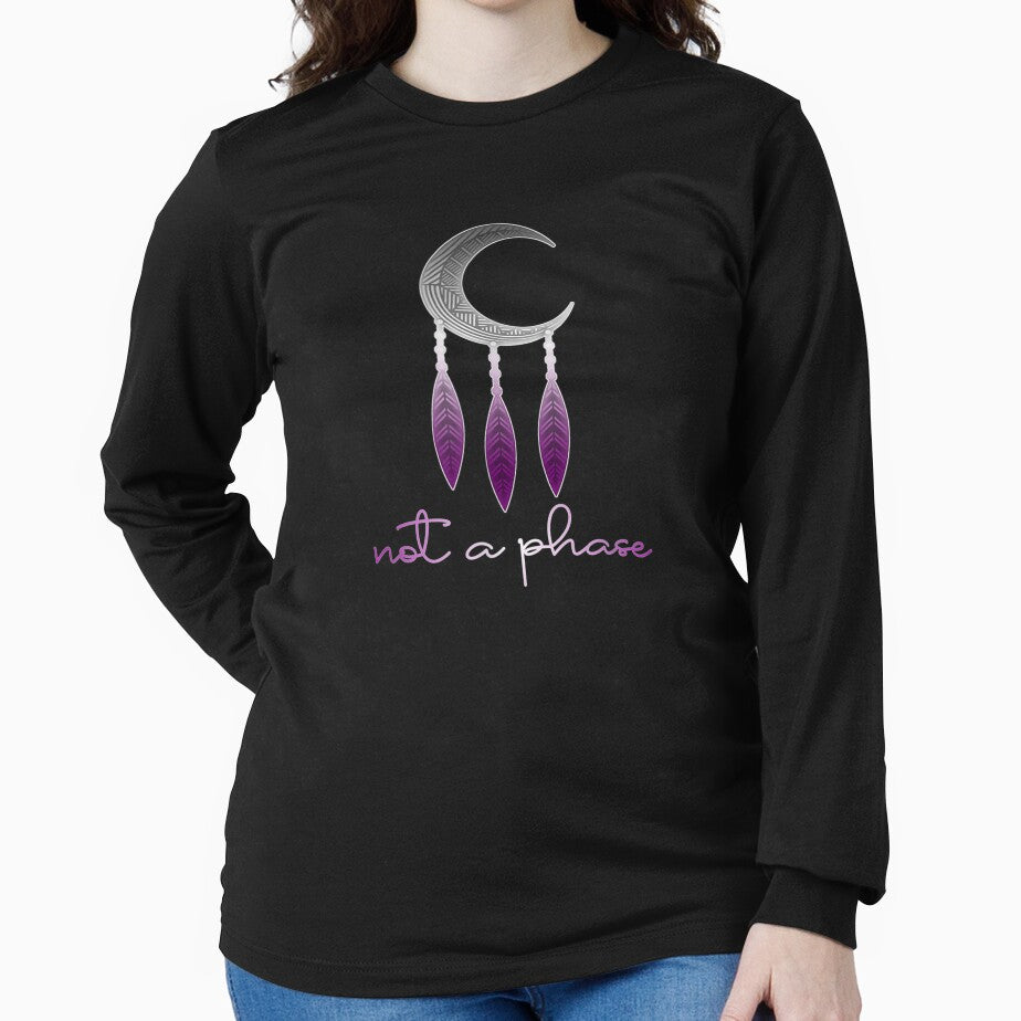Asexual Celestial Not A Phase Ace Pride Flag Moon Boho by servantdep T-Shirts, Hoodie, Sweatshirt | BlankRebels.com (Image 2)