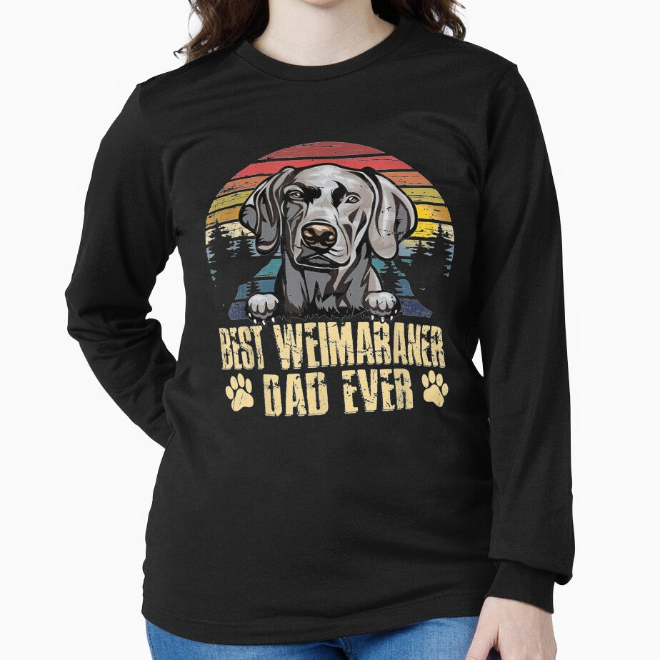 Vintage Best Weimaraner Dad Ever Funny Dog Dad by maizreo T-Shirts, Hoodie, Sweatshirt | BlankRebels.com (Image 2)