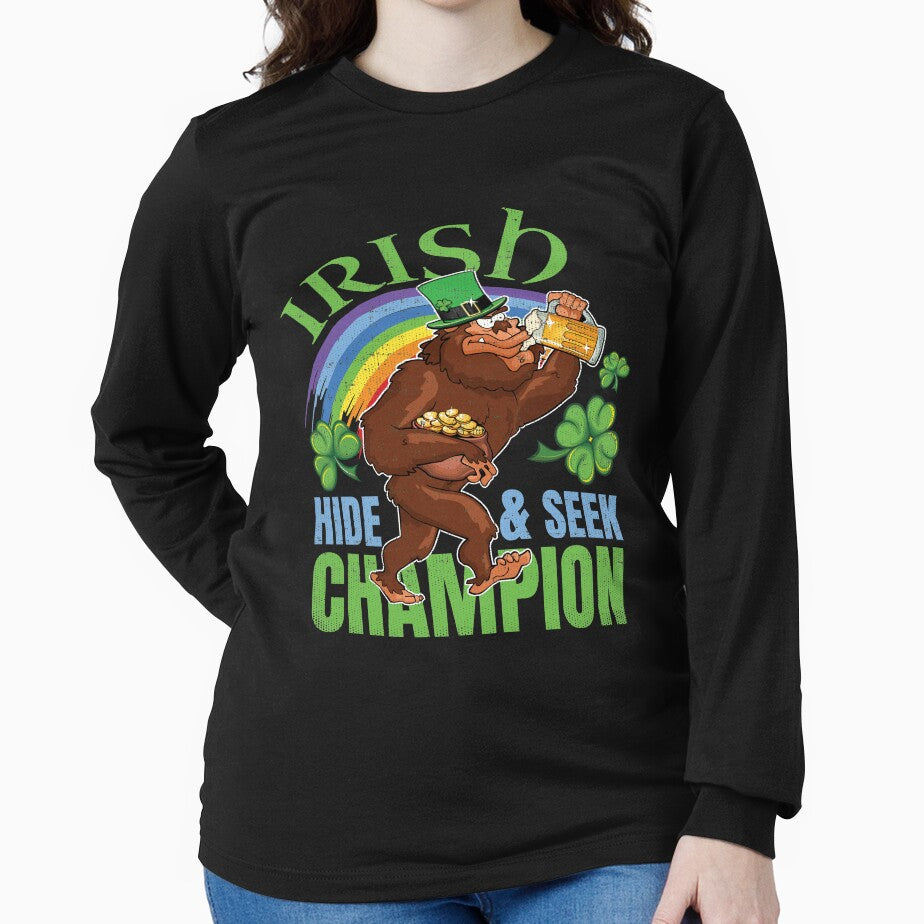 Bigfoot St Patricks Day TShirt Irish Hide and Seek Champion by Hananiah Merch Hoodie, Sweatshirt | BlankRebels.com (Image 2)