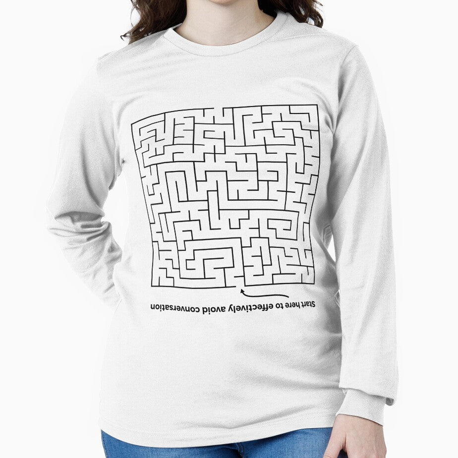 Maze Shirt to Avoid Conversation for Introverts by Callmejohn