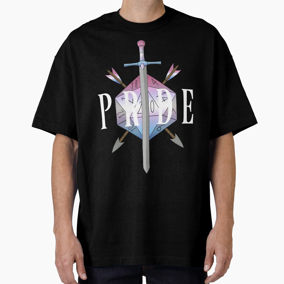 Critical hit! - Bigender Pride by flailingmuse T-Shirts, Hoodie, Sweatshirt | BlankRebels.com (Image 1)