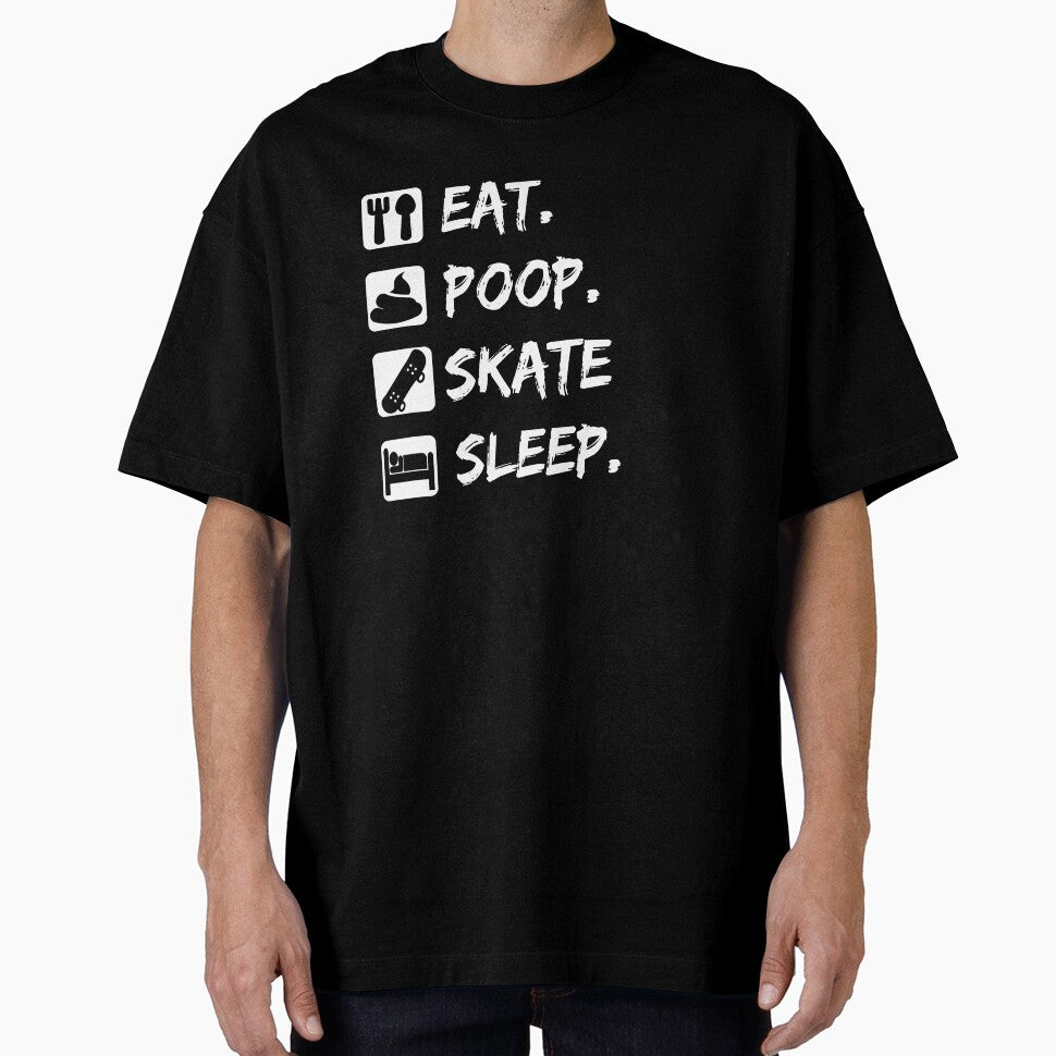 Eat Sleep Skateboard Poop Funny Gift for Skateboarders and Skateboarding by OurBestBuys T-Shirts, Hoodie,... (Image 1)