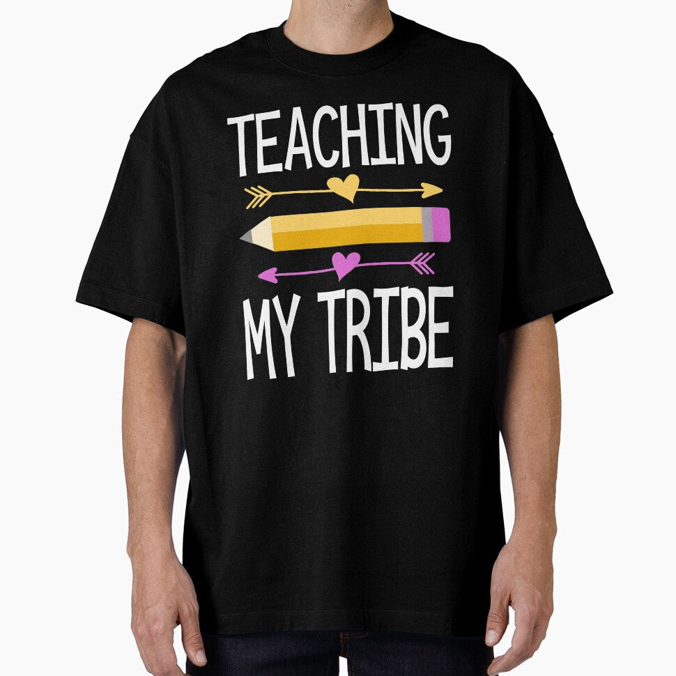 Teaching My Tribe Cute Teacher Pencil by tiffanator606 T-Shirts, Hoodie, Sweatshirt | BlankRebels.com (Image 1)