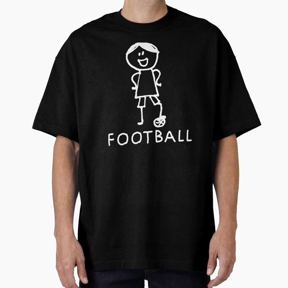 Stick Peeps FOOTBALL kids kid children child active (white) by SolidEarthArt