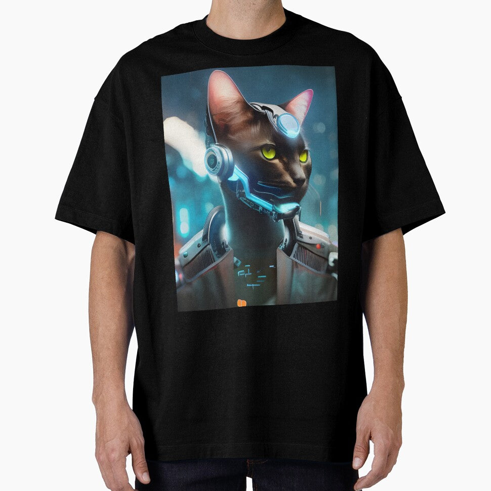 Cyberpunk Kitty (5) - Anthropomorphic Sci fi Cats by TheThirdEye T-Shirts, Hoodie, Sweatshirt | BlankRebels.com (Image 1)