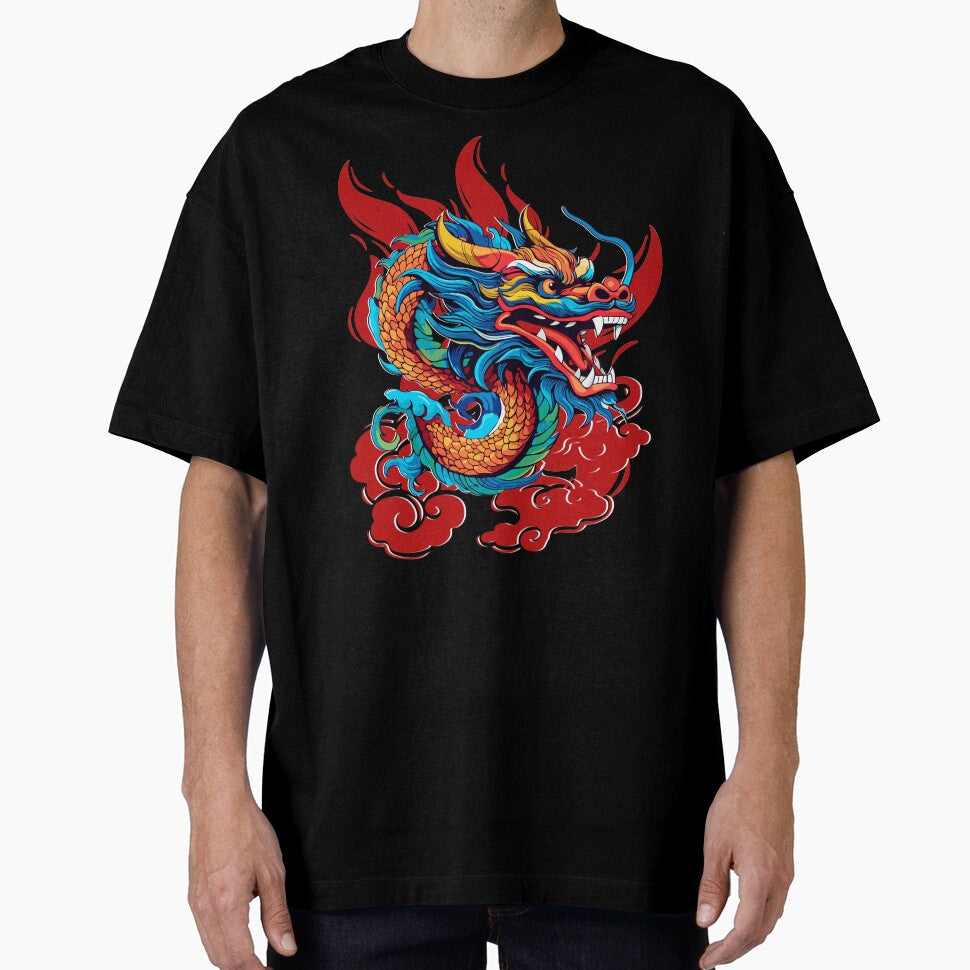 Dragon In Red Smoking Flames by suewen T-Shirts, Hoodie, Sweatshirt | BlankRebels.com (Image 1)