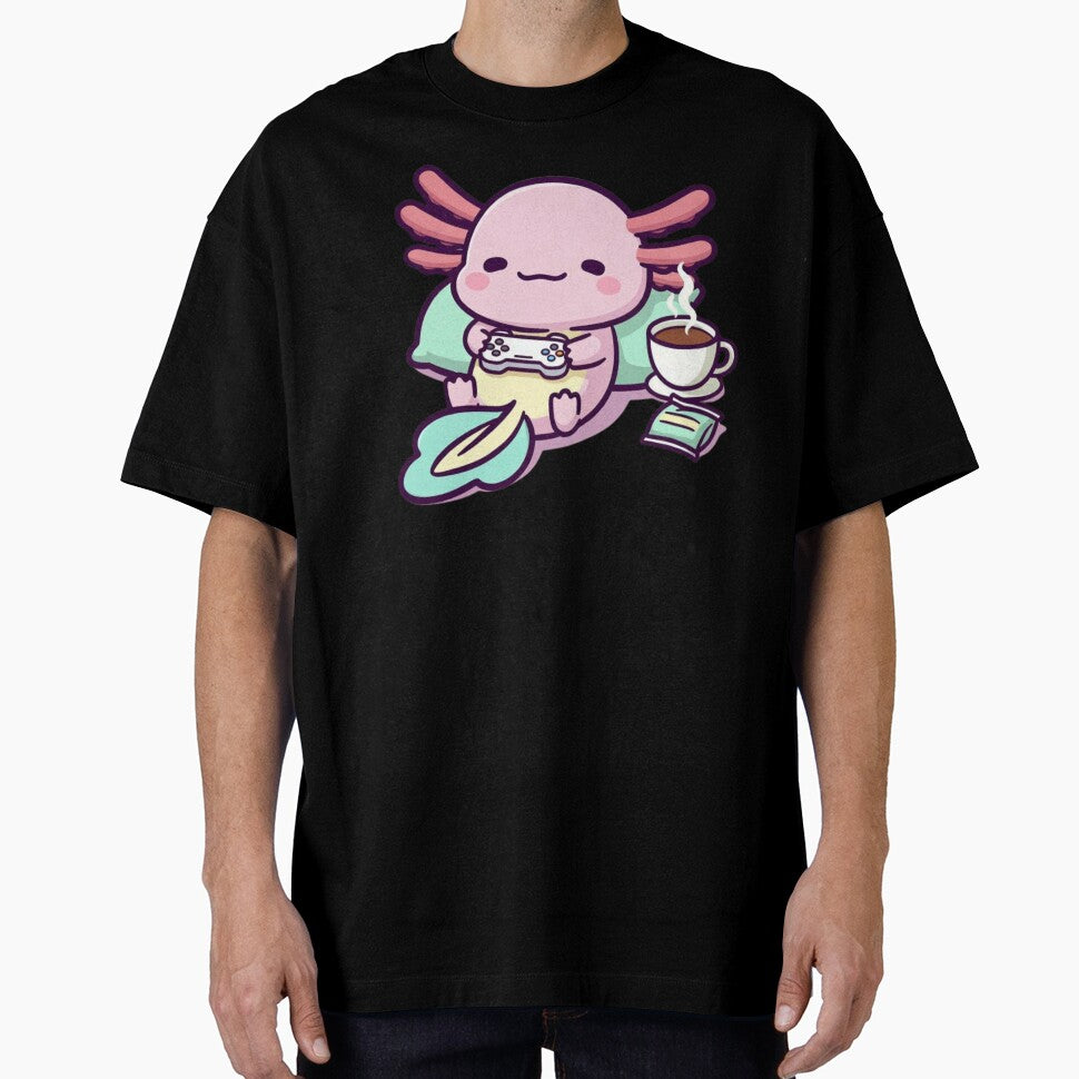 Funny Gamer Axolotl – Cute Video Game by GrumpySableye T-Shirts, Hoodie, Sweatshirt | BlankRebels.com (Image 1)