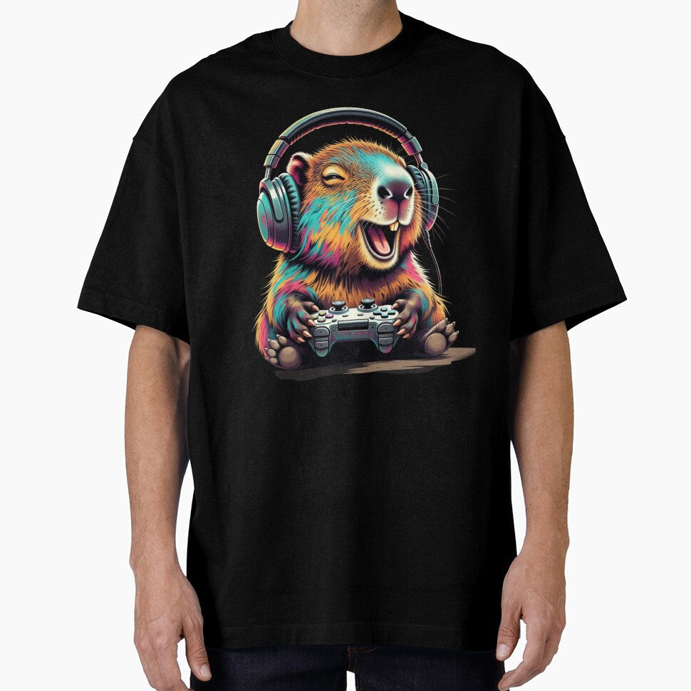 Capybara Gamer Aesthetic – Cute Creature Art by GrumpySableye T-Shirts, Hoodie, Sweatshirt | BlankRebels.com (Image 1)