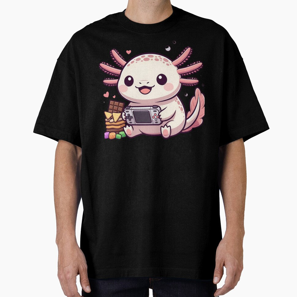 Cute Axolotl Gamer Aesthetic – Cozy Gaming Vibes by GrumpySableye T-Shirts, Hoodie, Sweatshirt | BlankRebels.com (Image 1)