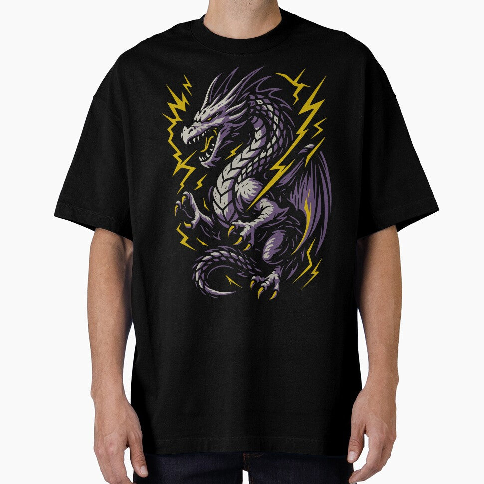 Purple Lightning Dragon by theOne_Design T-Shirts, Hoodie, Sweatshirt | BlankRebels.com (Image 1)