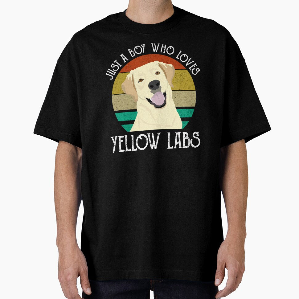 Just A Boy Who Loves Yellow Labs by Cat Lady Designs T-Shirts, Hoodie, Sweatshirt | BlankRebels.com (Image 1)