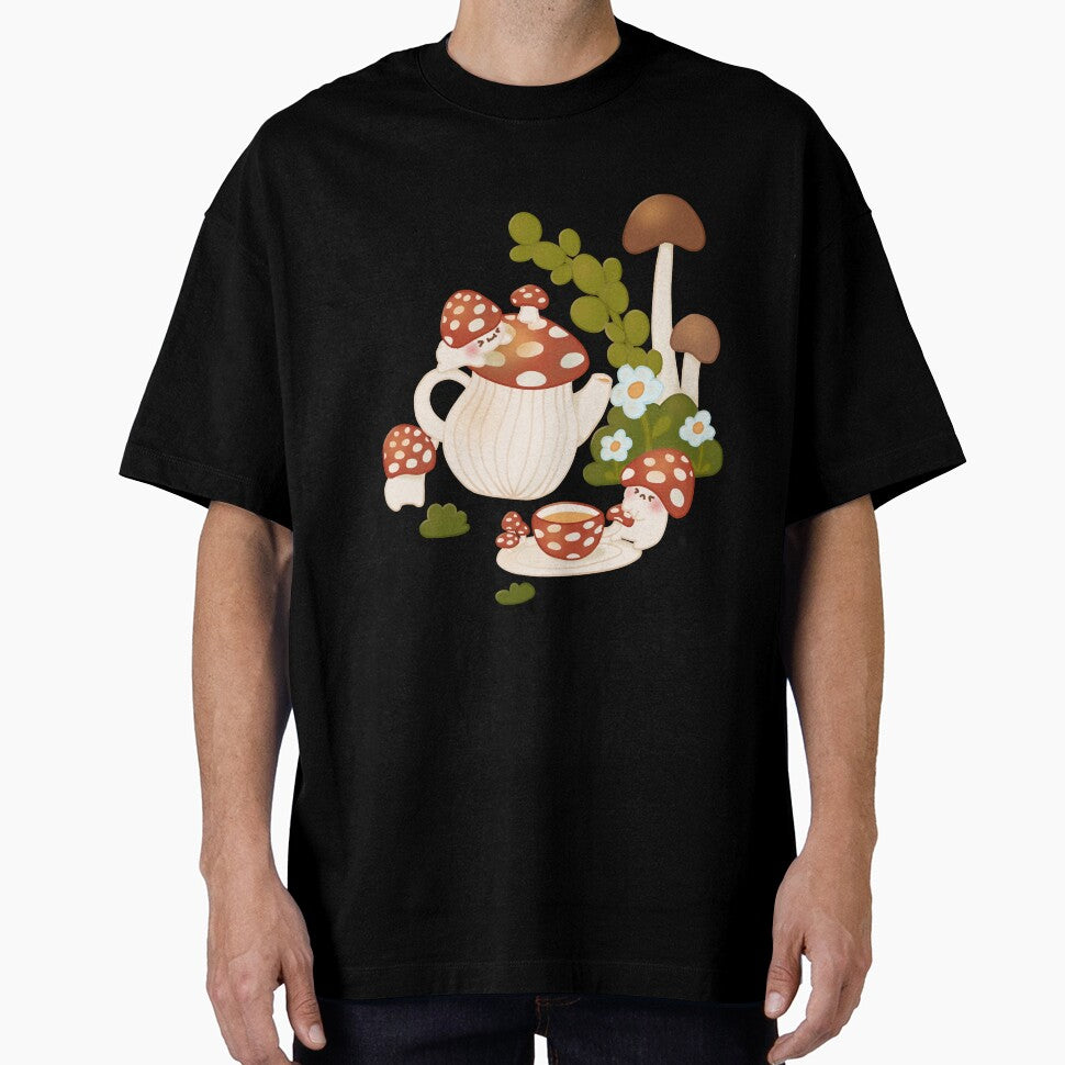 Cute Kawaii Mushroom Tea Party #3 by Annisa Yuwanda T-Shirts, Hoodie, Sweatshirt | BlankRebels.com (Image 1)