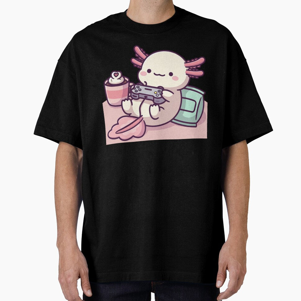 Cute Axolotl Gamer Design – Video Game Lover by GrumpySableye T-Shirts, Hoodie, Sweatshirt | BlankRebels.com (Image 1)