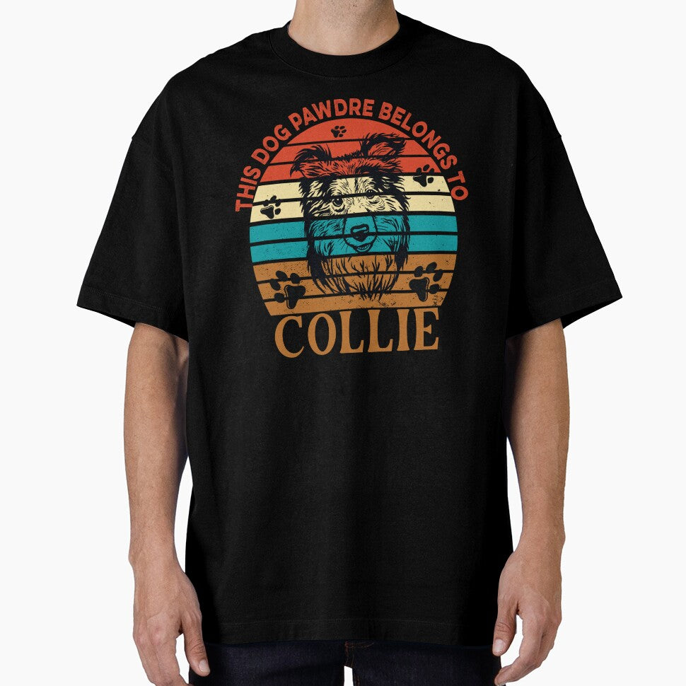 Dog Pawdre Dad Collie Owner Vintage by Cuddlythopia T-Shirts, Hoodie, Sweatshirt | BlankRebels.com (Image 1)
