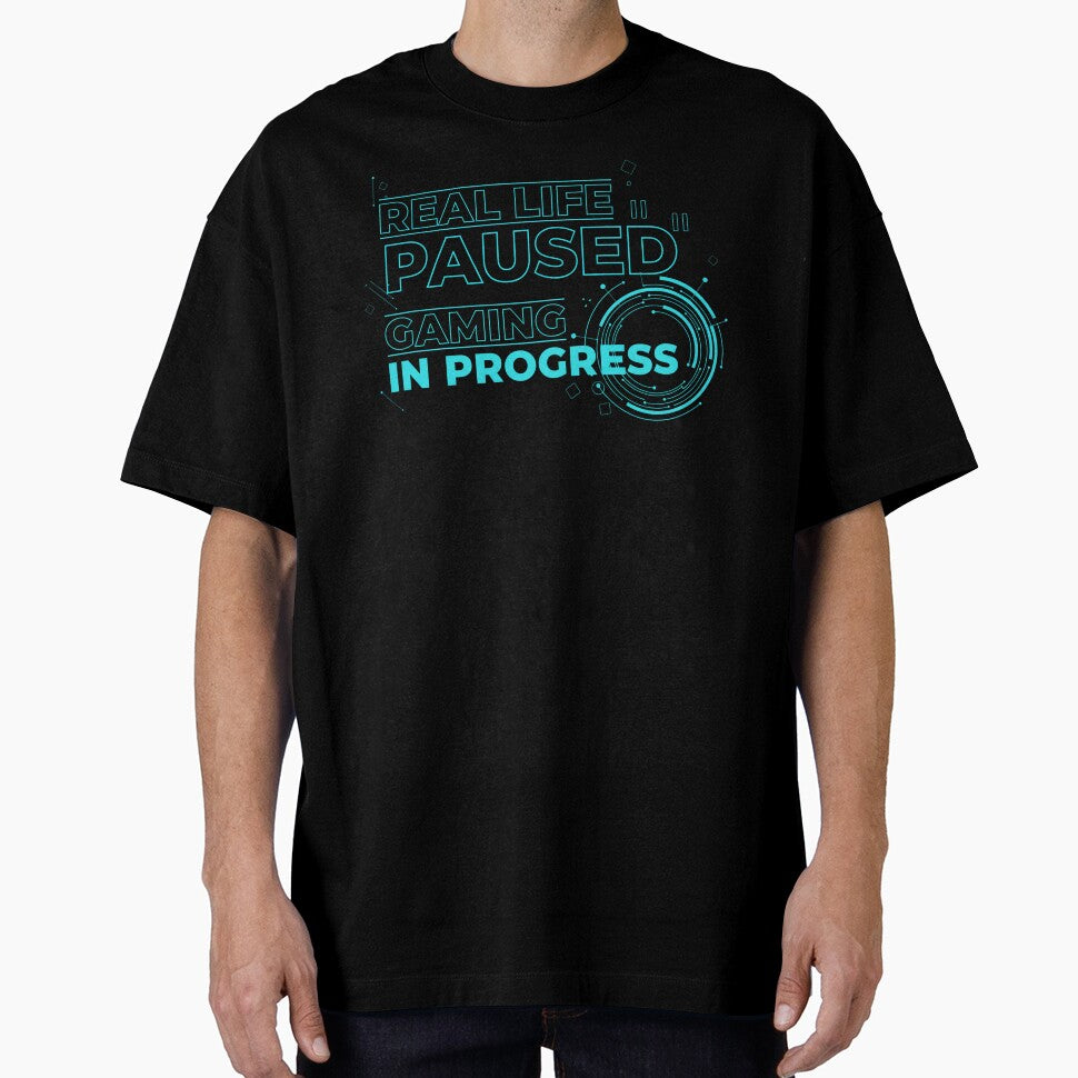 Real Life Paused. Gaming in Progress. by VireonTees T-Shirts, Hoodie, Sweatshirt | BlankRebels.com (Image 1)
